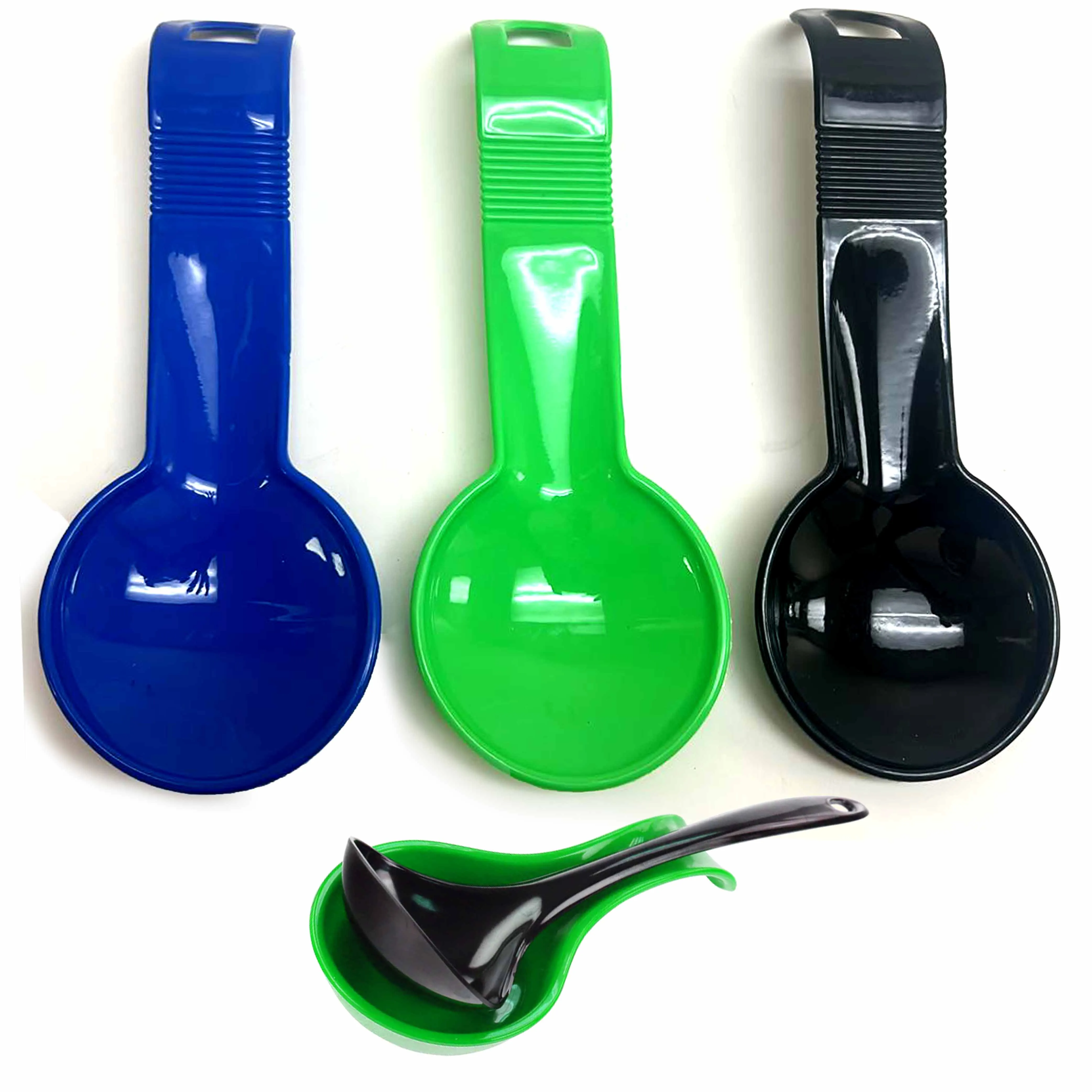 2 Pc Plastic Spoon Rest Spatula Holder Utensil Organizers Rack Stovetop Kitchen