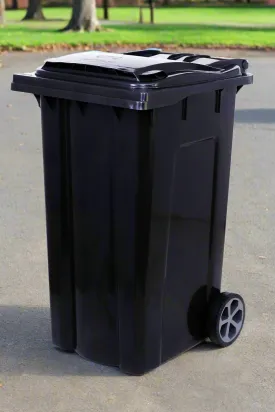 240L Wheelie Bin Black