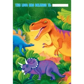 8 Pack Prehistoric Party Loot Bags - 23cm