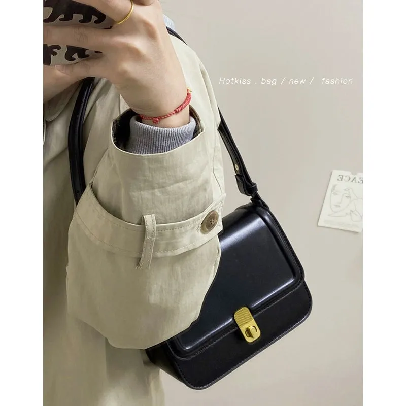 Autumn Winter Retro Special-Interest Design Small Bag Trendy Fashion Advanced Texture Shoulder Crossbody Small Square Bag