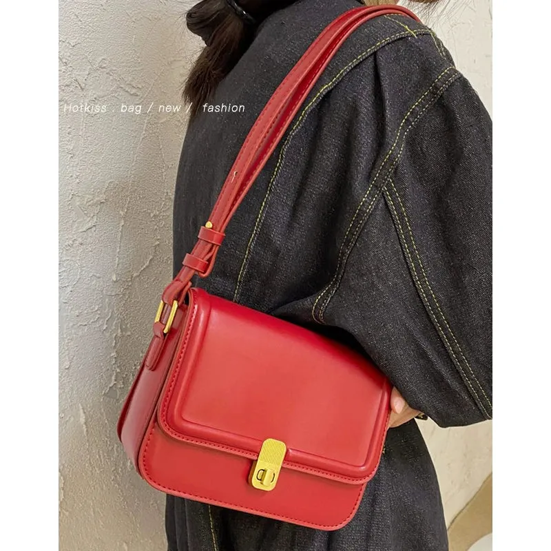 Autumn Winter Retro Special-Interest Design Small Bag Trendy Fashion Advanced Texture Shoulder Crossbody Small Square Bag