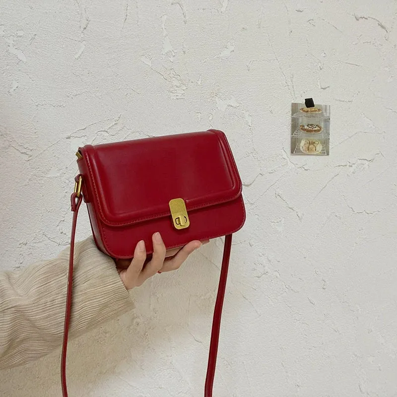 Autumn Winter Retro Special-Interest Design Small Bag Trendy Fashion Advanced Texture Shoulder Crossbody Small Square Bag