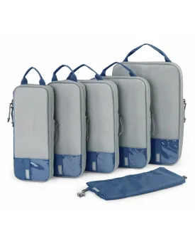 BAGSMART 6 Set Compression Packing Cubes for Travel, Lightweight Vacation Travel Essentials for Men, Travel Accessories for Suitcase Organizer Bags Set, Durable Luggage Organizer Travel Bags