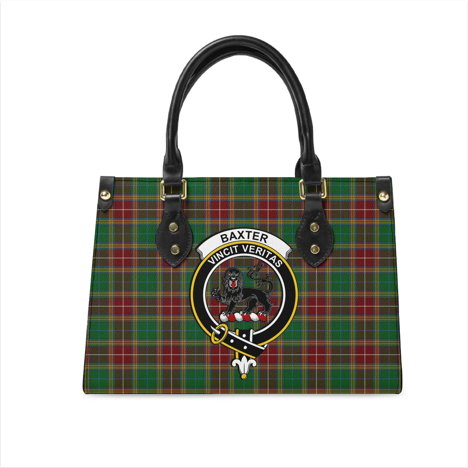 Baxter Tartan Leather Bag with Family Crest