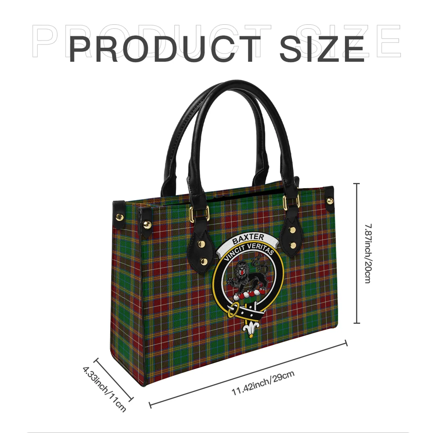 Baxter Tartan Leather Bag with Family Crest