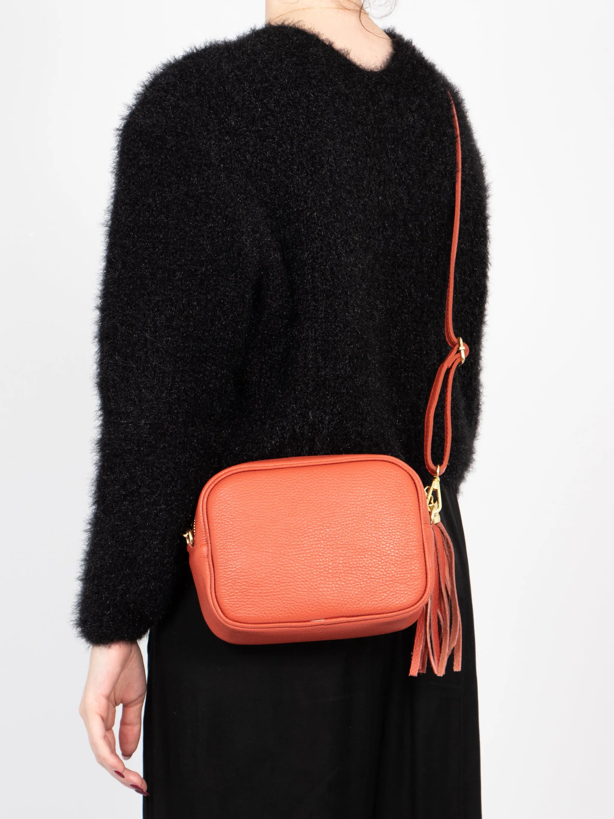 Beau Crossbody Bag - Burnt Orange, Pebbled