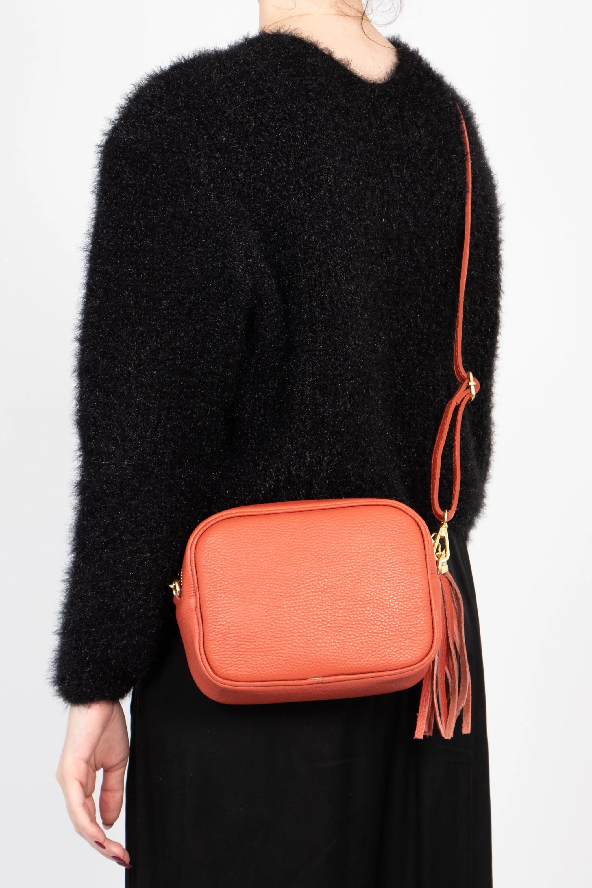 Beau Crossbody Bag - Burnt Orange, Pebbled