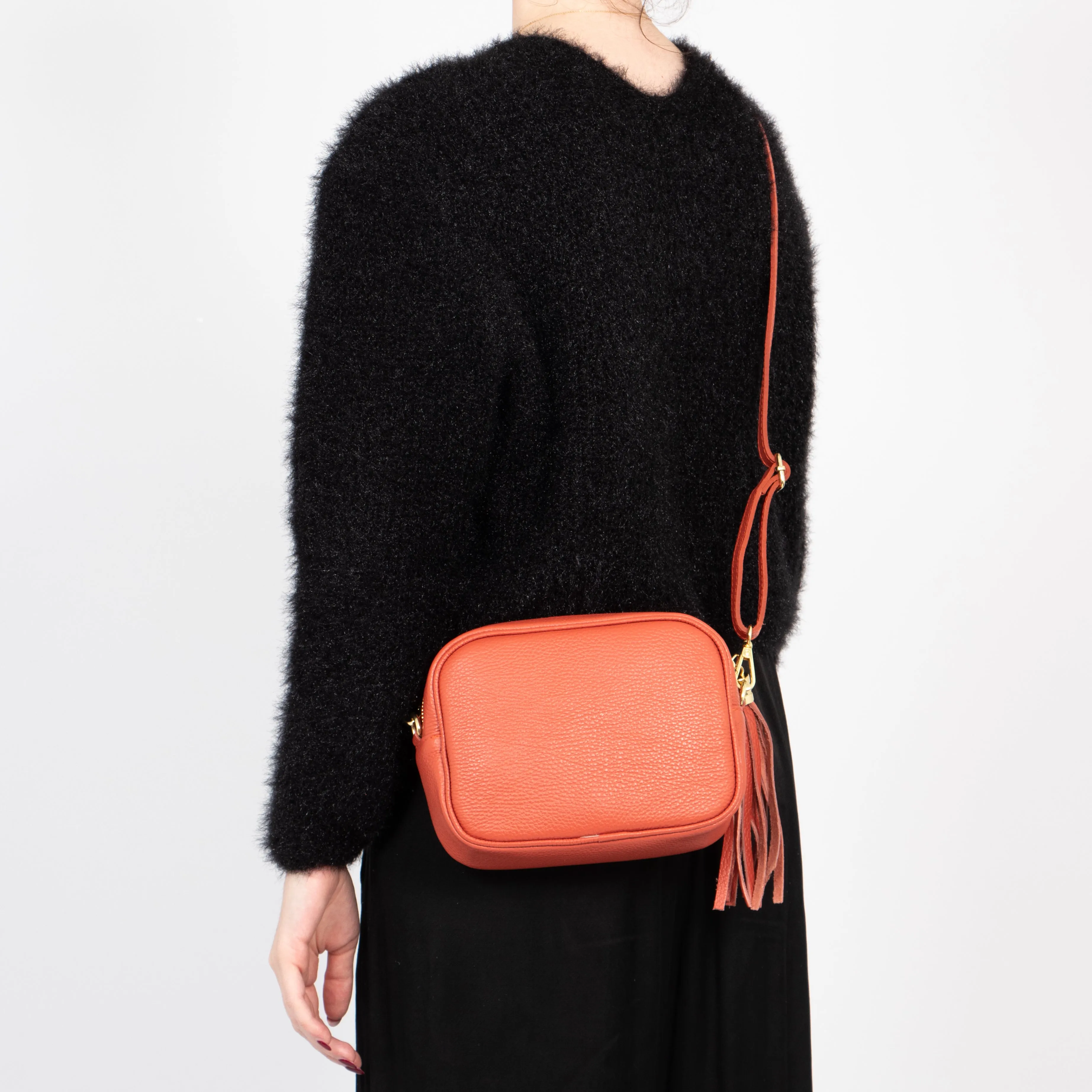 Beau Crossbody Bag - Burnt Orange, Pebbled