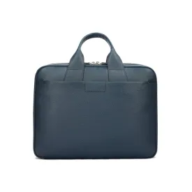 Belmont Leather 15" Laptop Briefcase - Navy
