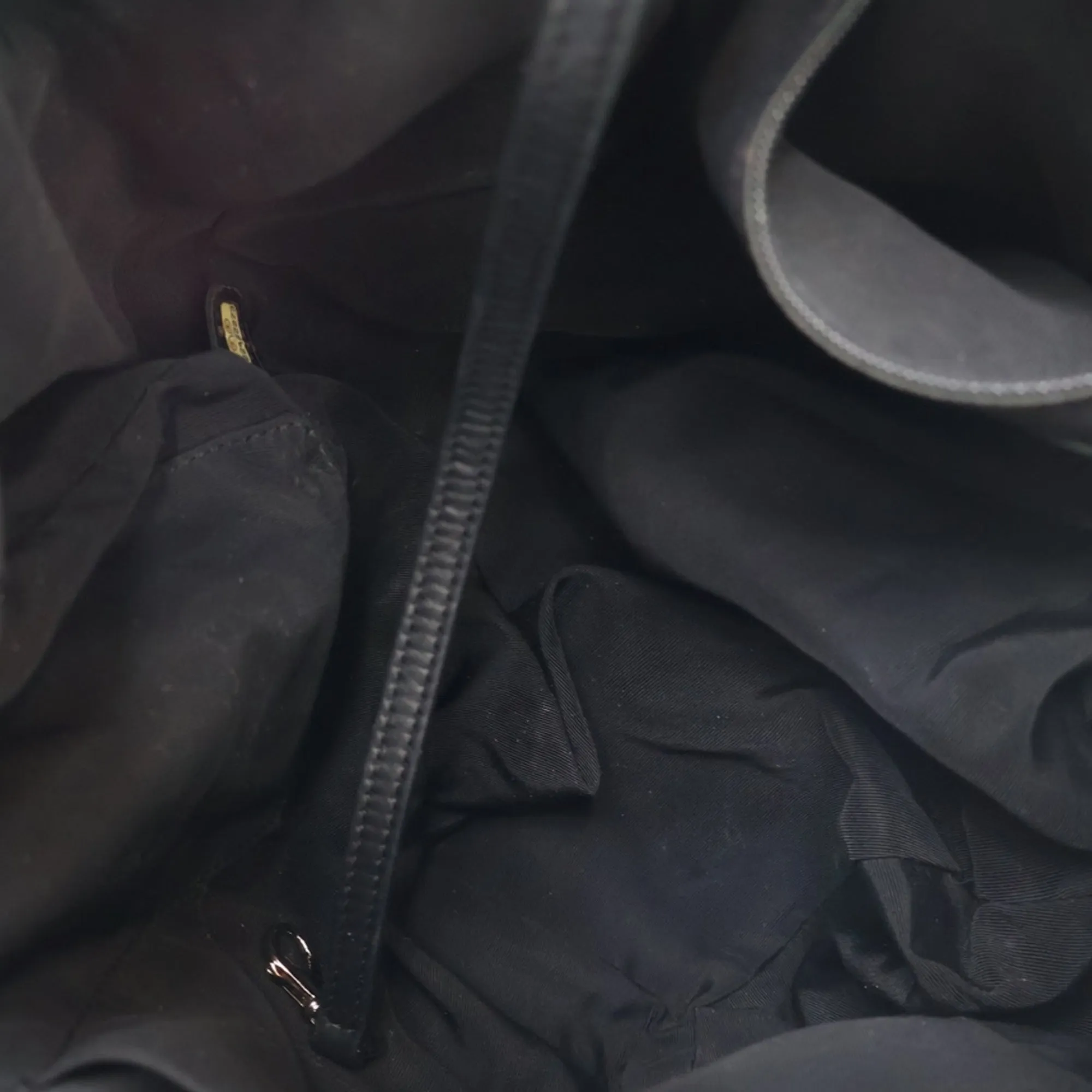 Black Chanel Chevron Calfskin Urban Spirit Bucket Bag
