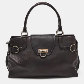 Black Leather Virna Tote