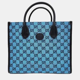 Blue GG Canvas small tote bag
