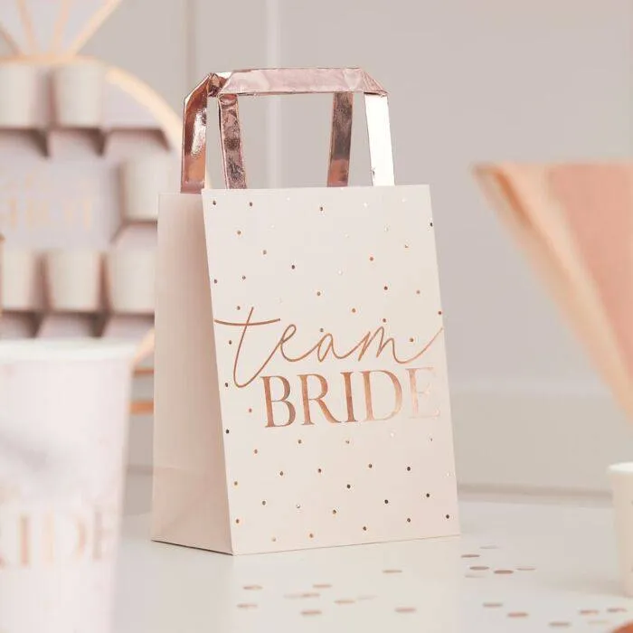 Blush Pink Team Bride Bachelorette Party Bags
