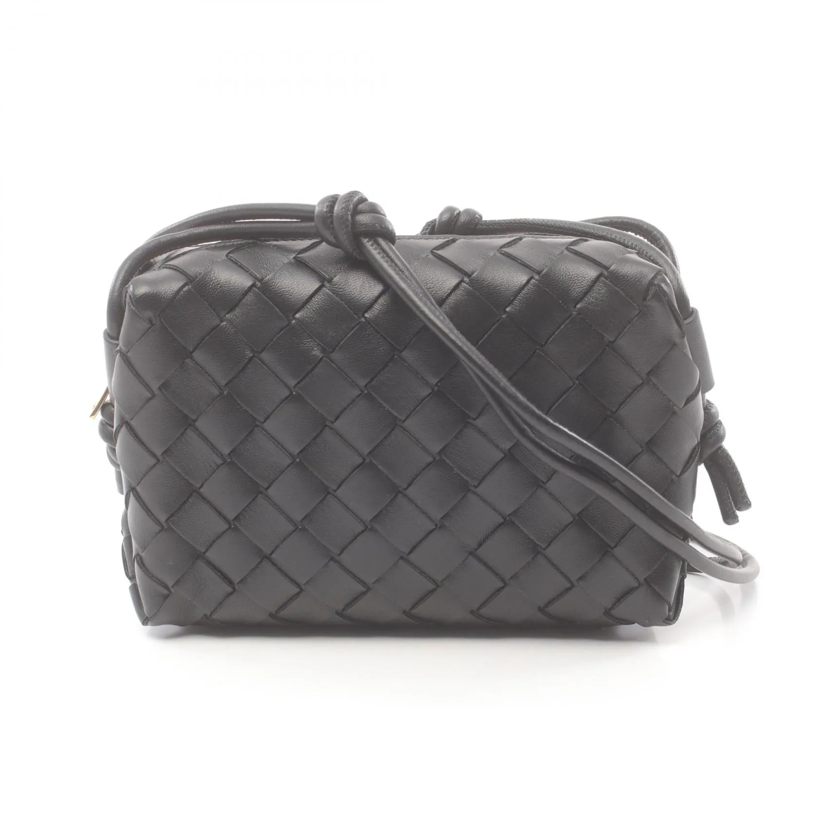 Bottega Veneta Leather Loop Intrecciato Shoulder Bag