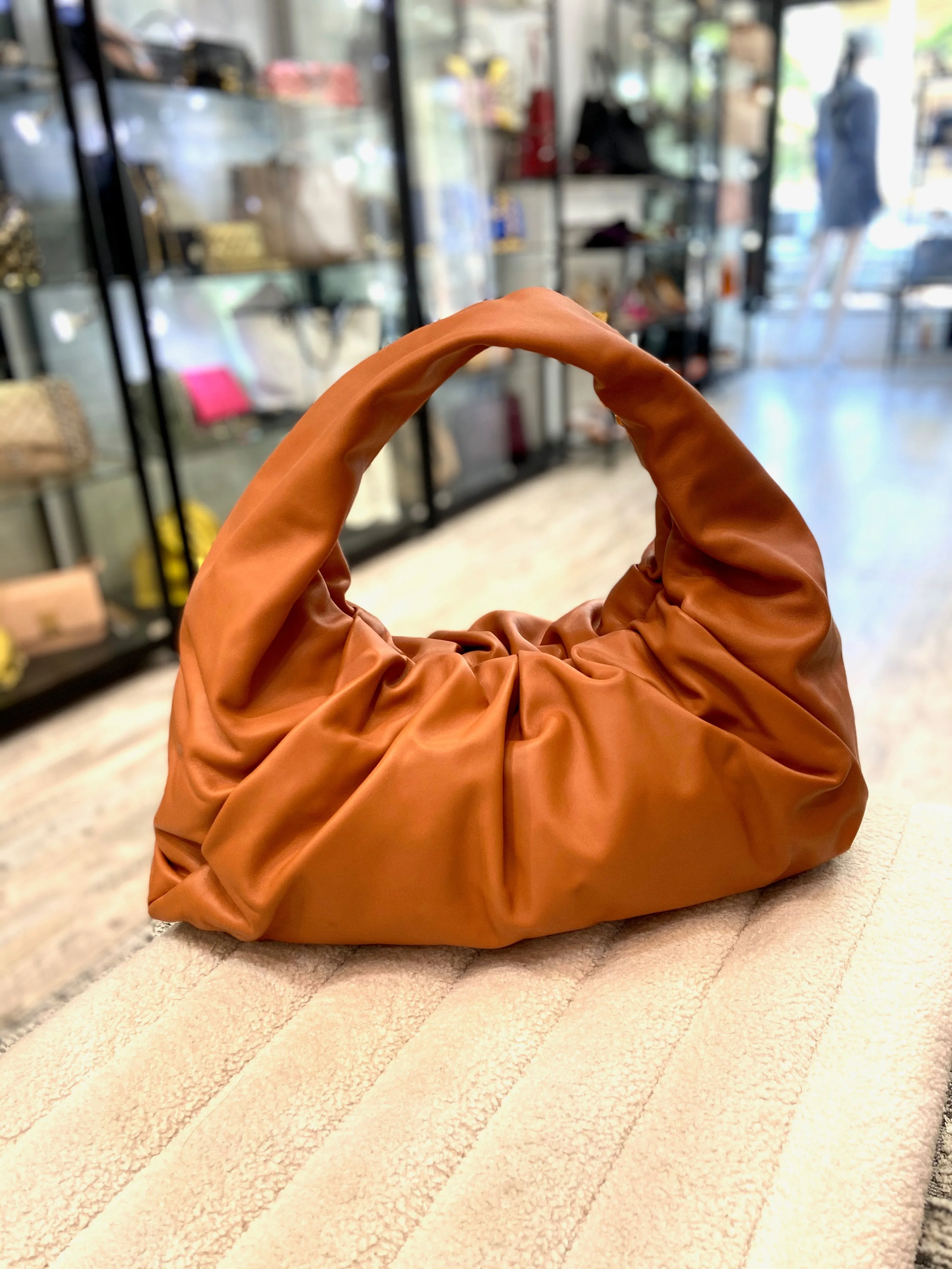 BOTTEGA VENETA SMOOTH BUTTER CALFSKIN MAXI SHOULDER BAG