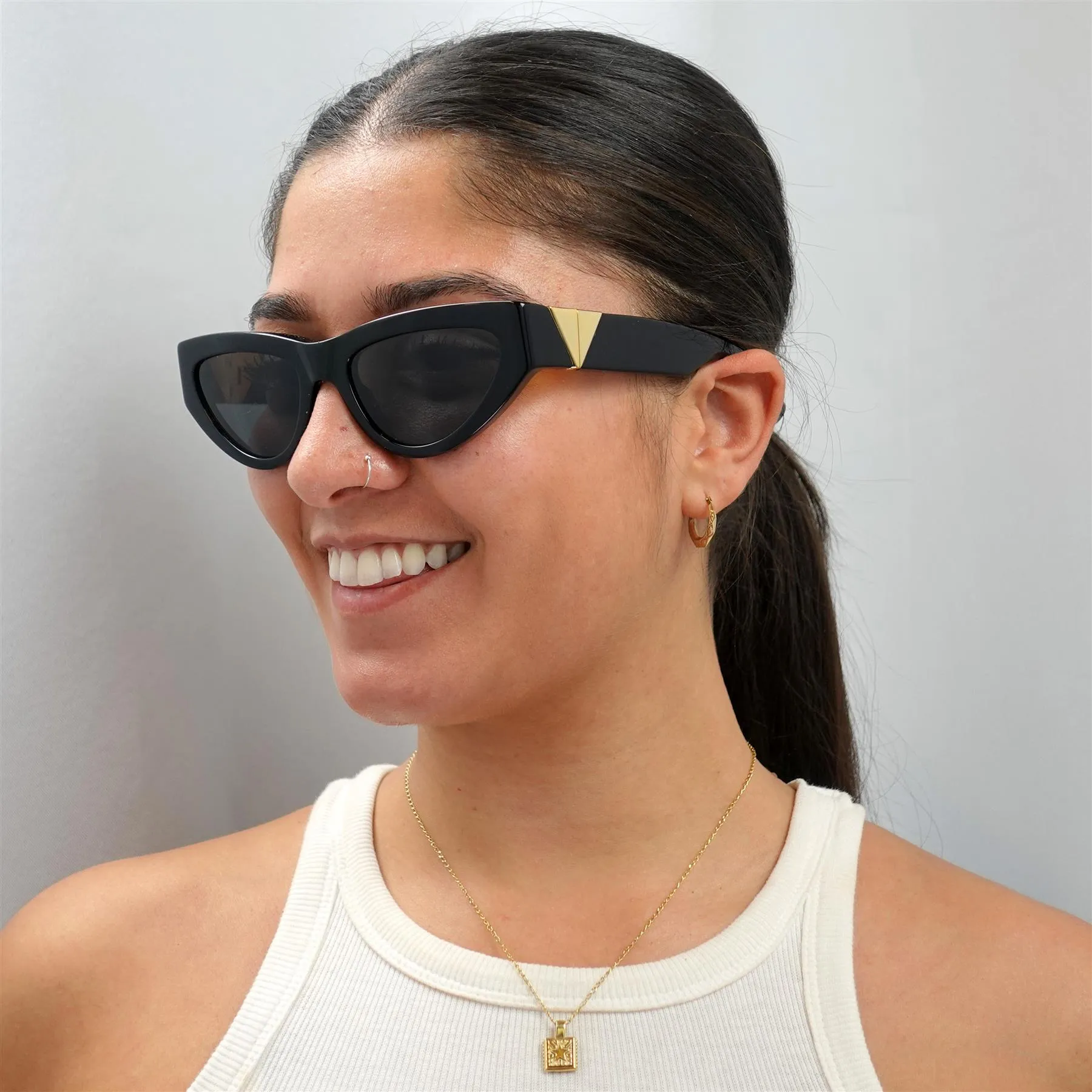 Bottega Veneta Sunglasses BV1176S 001 Black Grey