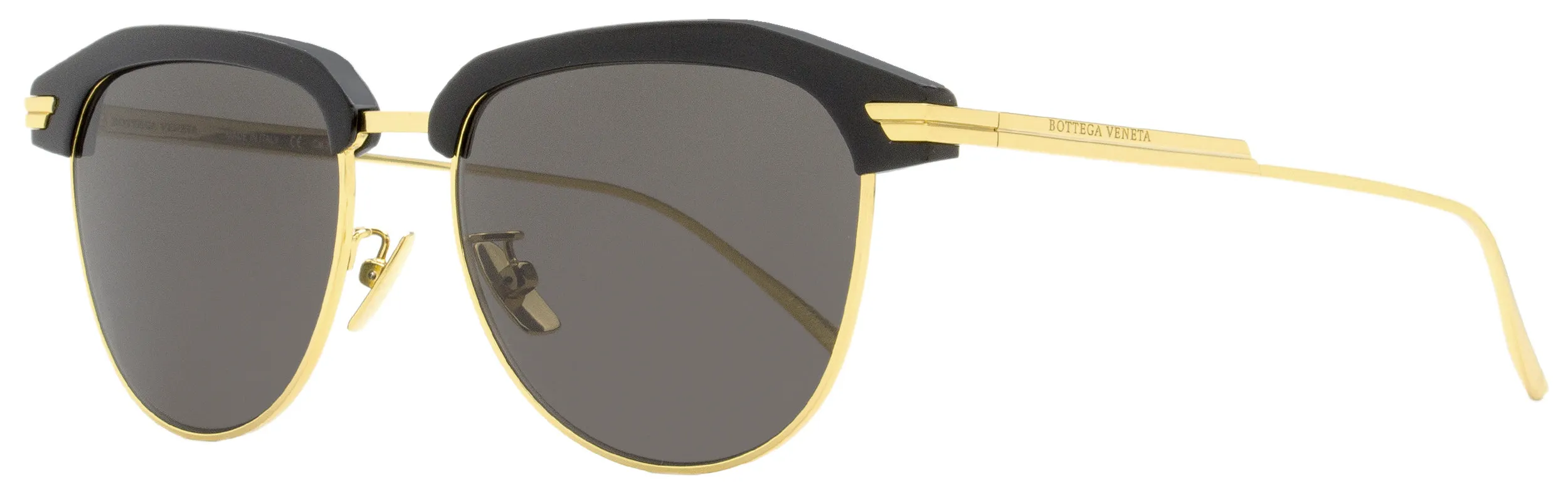 Bottega Veneta Unisex Alternative Fit Sunglasses BV1112SA 001 Black/Gold 54mm