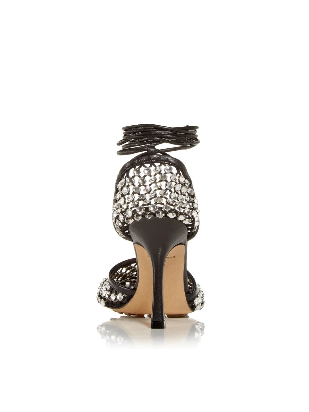 BOTTEGA VENETA Womens Black Embellished Square Toe Stiletto Slip On Dress Pumps Shoes
