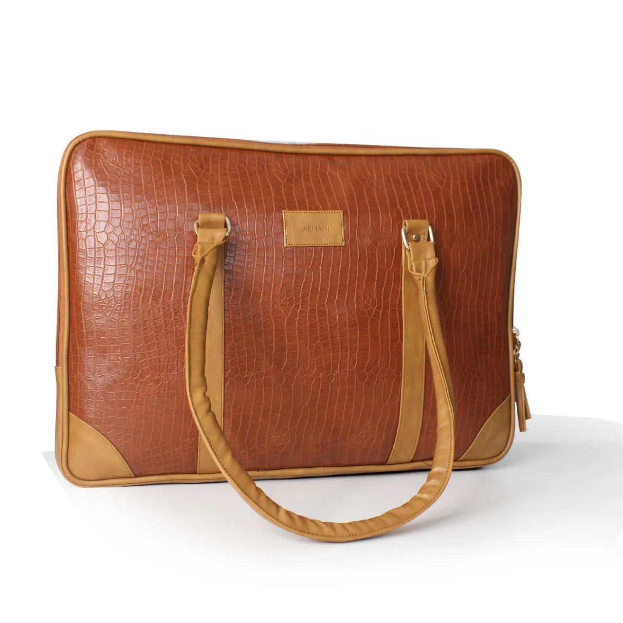 Brown Vegan Leather Album Bag