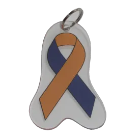 Caregivers Awareness Ribbon Keychain