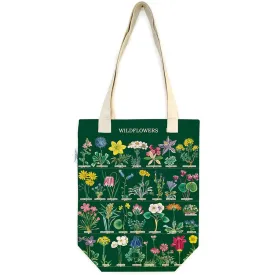 Cavallini & Co. Vintage Inspired Tote Bag  - 13" x 16" (33 cm x 40.5 cm) - Wildflowers 2