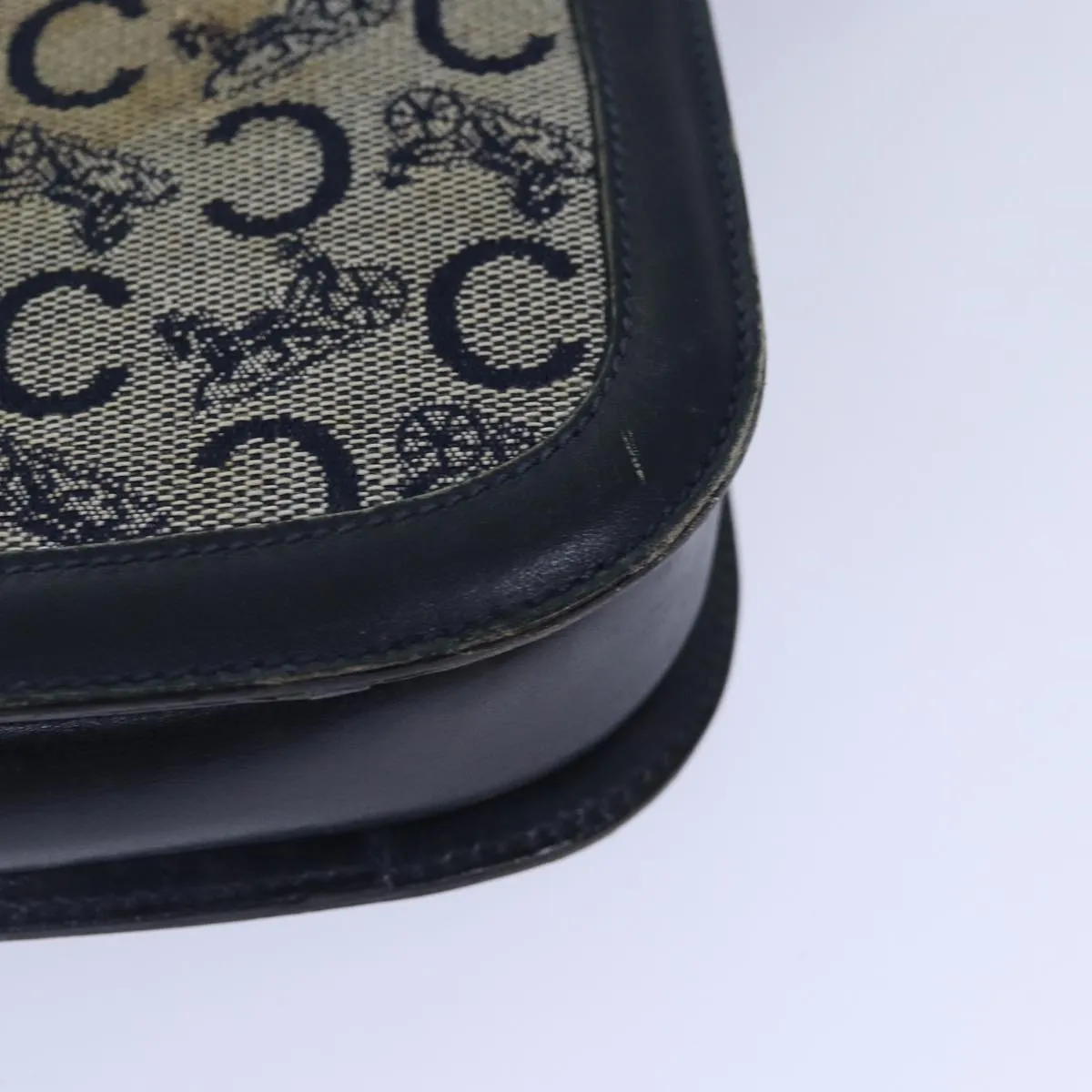 CELINE C saluki Shoulder Bag Navy Auth bs16835