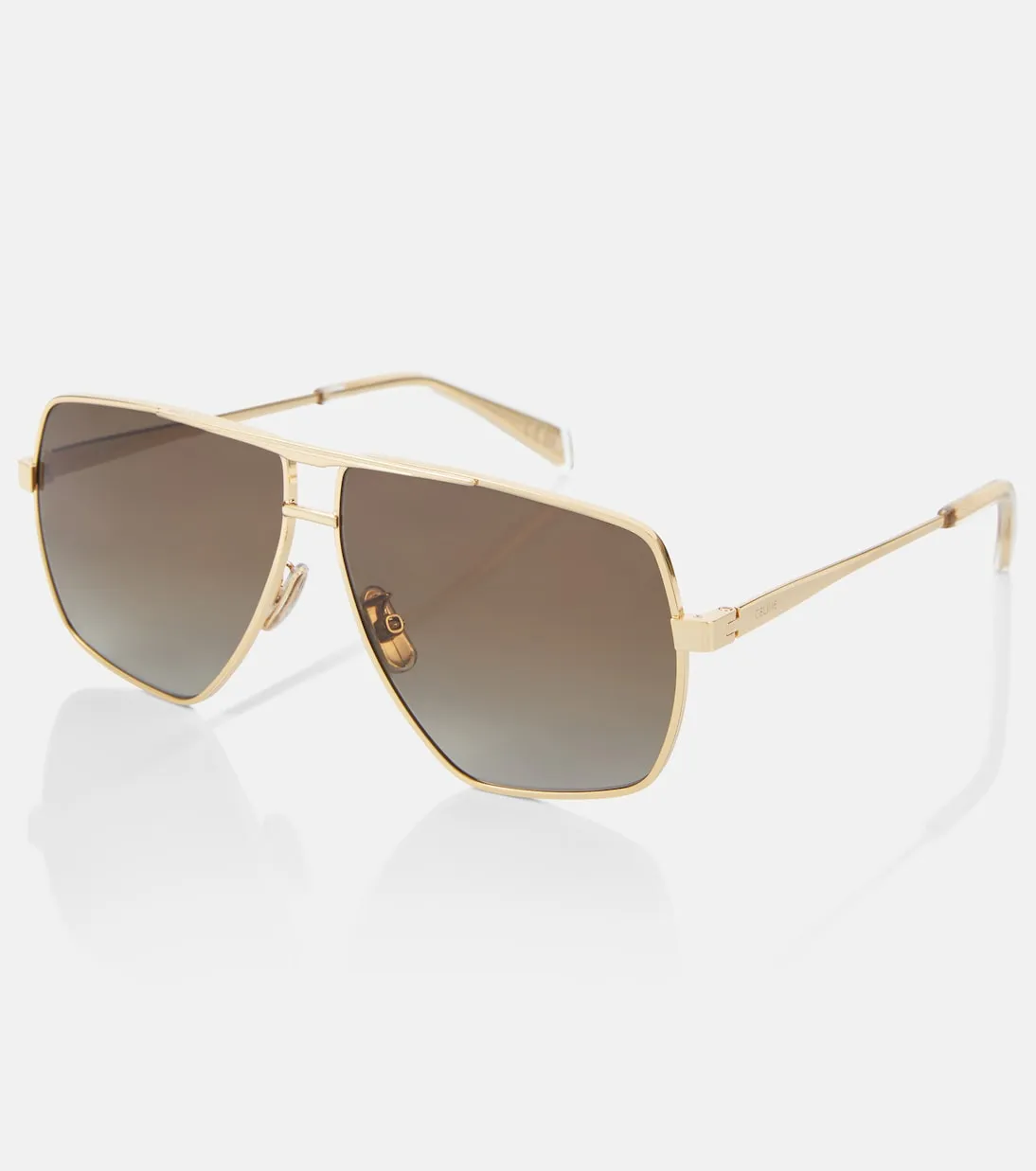 Celine Eyewear Square Sunglasses, Gold