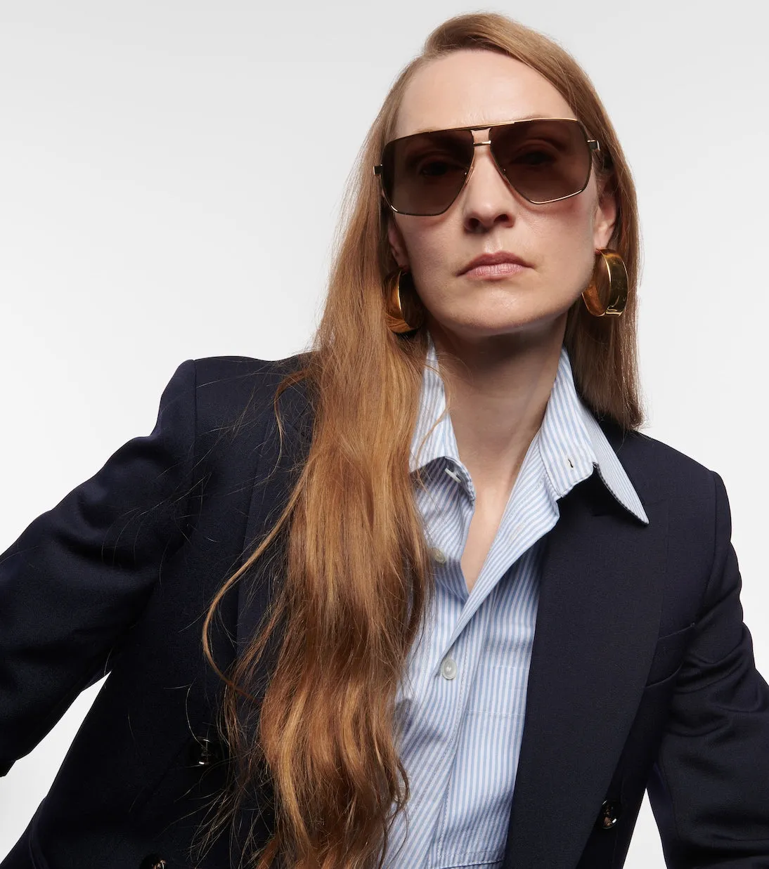 Celine Eyewear Square Sunglasses, Gold