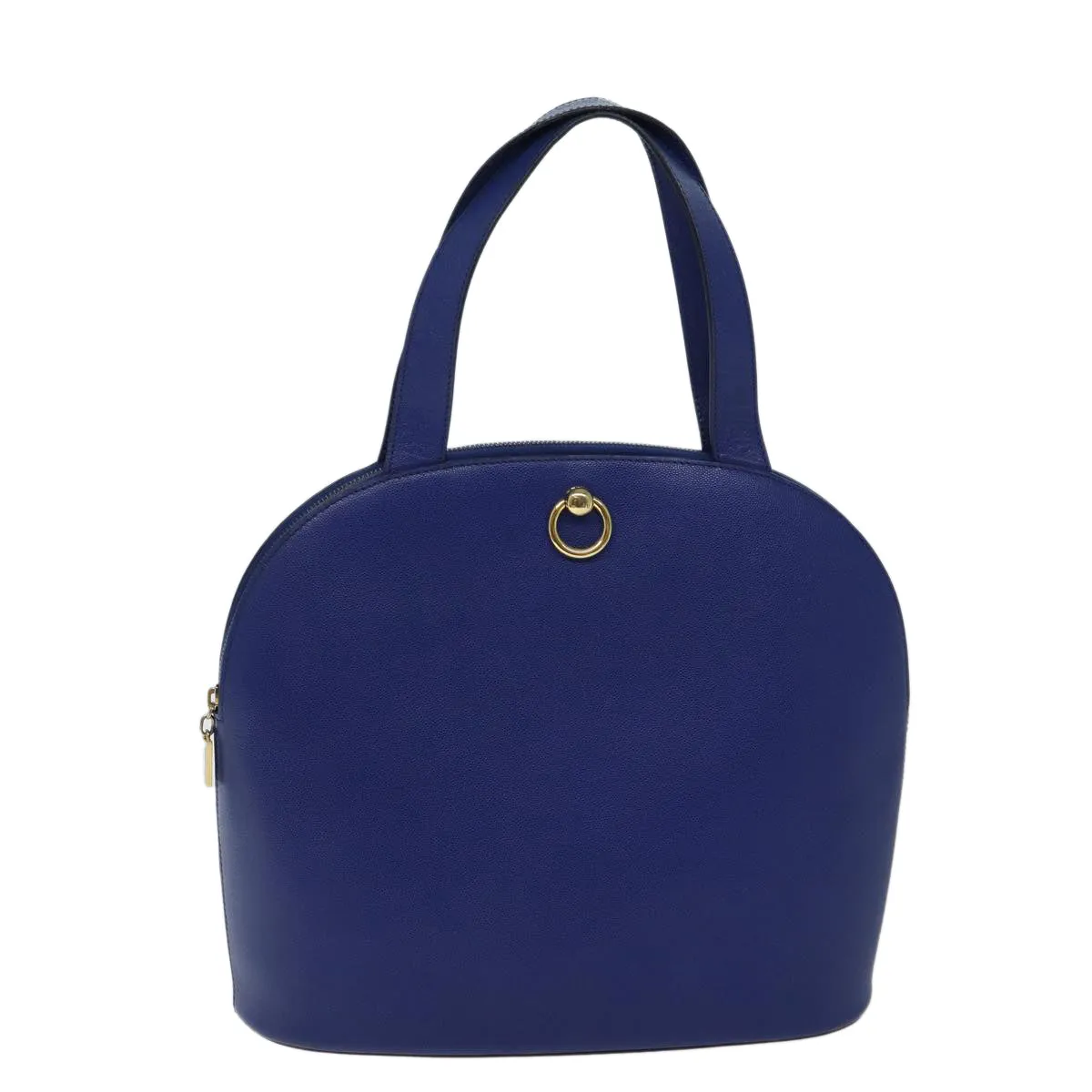 CELINE Hand Bag Leather Blue Auth bs13304