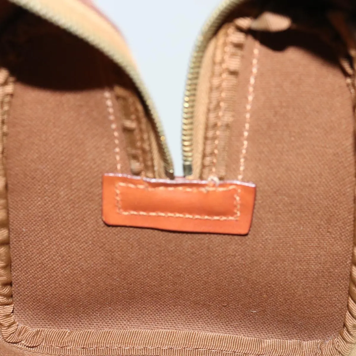 CELINE Macadam Canvas Hand Bag PVC Brown Auth bs13464