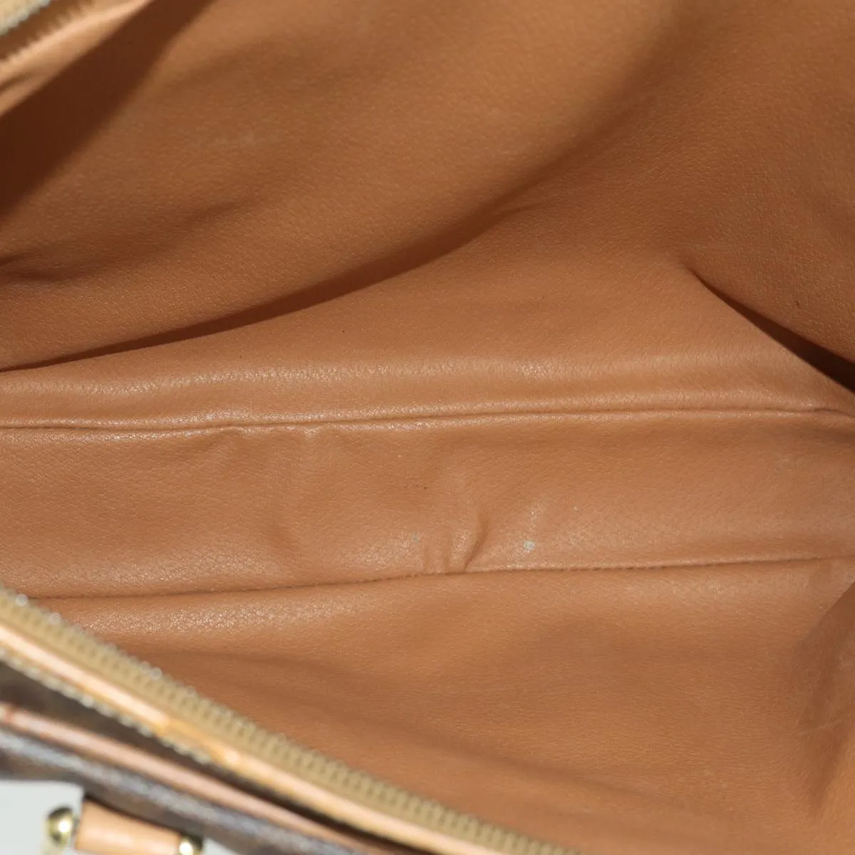 CELINE Macadam Canvas Hand Bag PVC Brown Auth yk11600