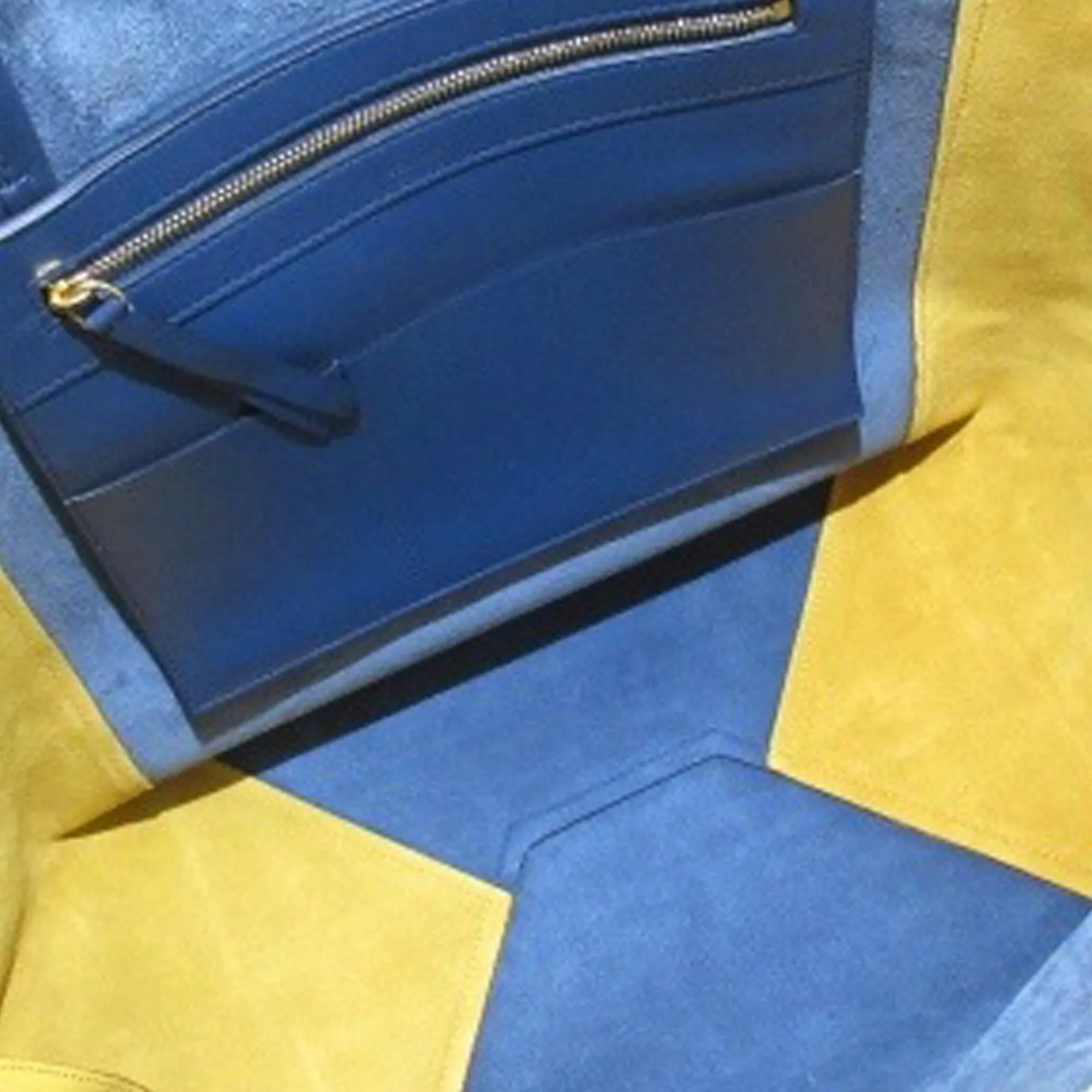 Celine Medium Bicolor Cabas Phantom Tote