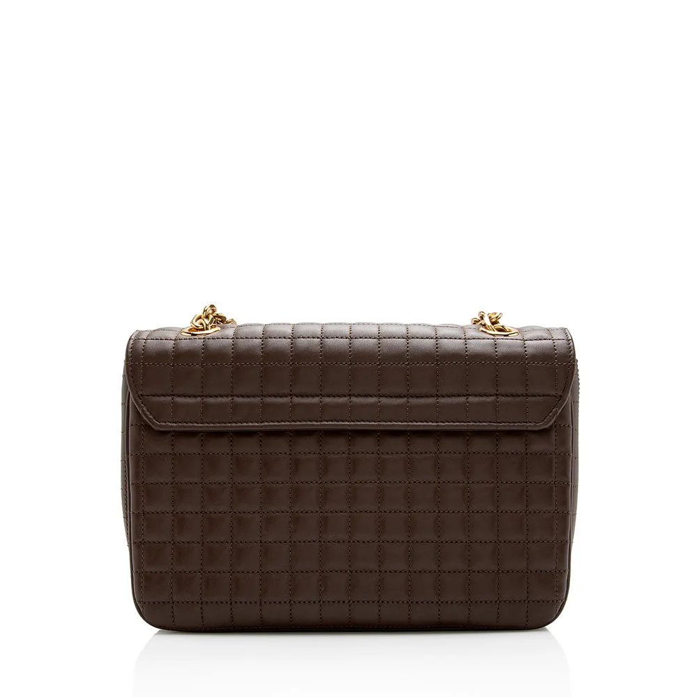 Celine Quilted Calfskin C Small Shoulder Bag