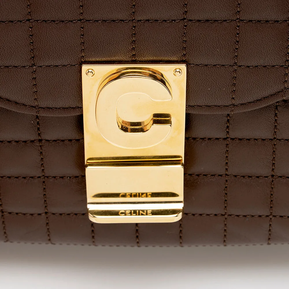 Celine Quilted Calfskin C Small Shoulder Bag
