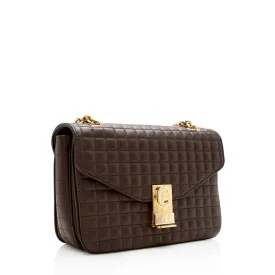 Celine Quilted Calfskin C Small Shoulder Bag