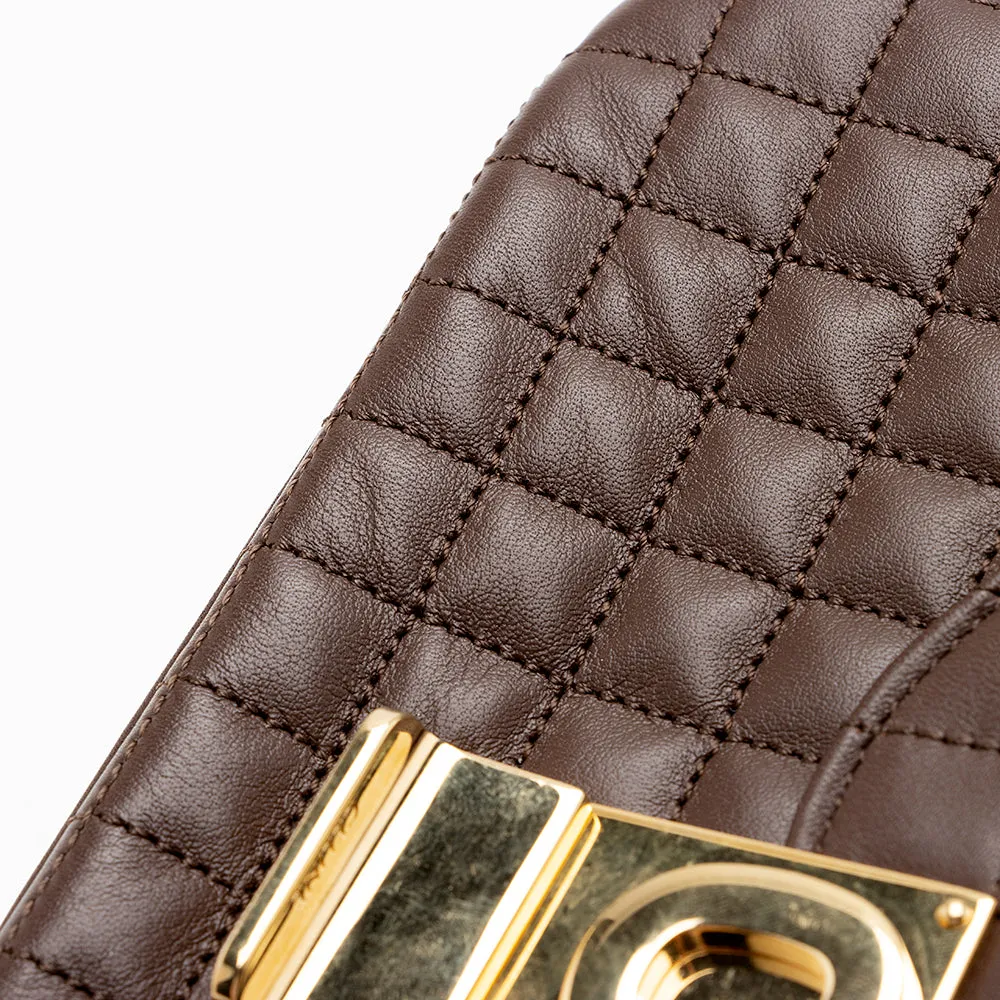 Celine Quilted Calfskin C Small Shoulder Bag