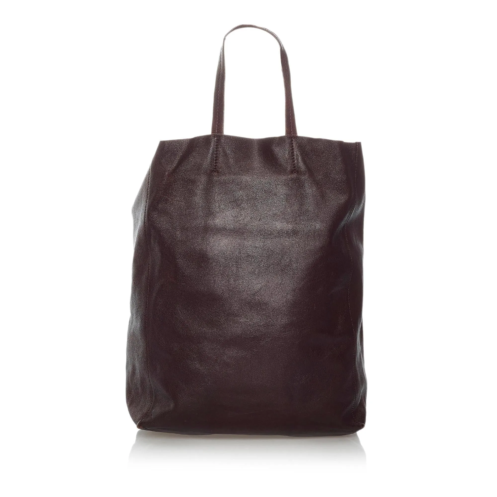 Celine Small Vertical Cabas Leather Tote Bag