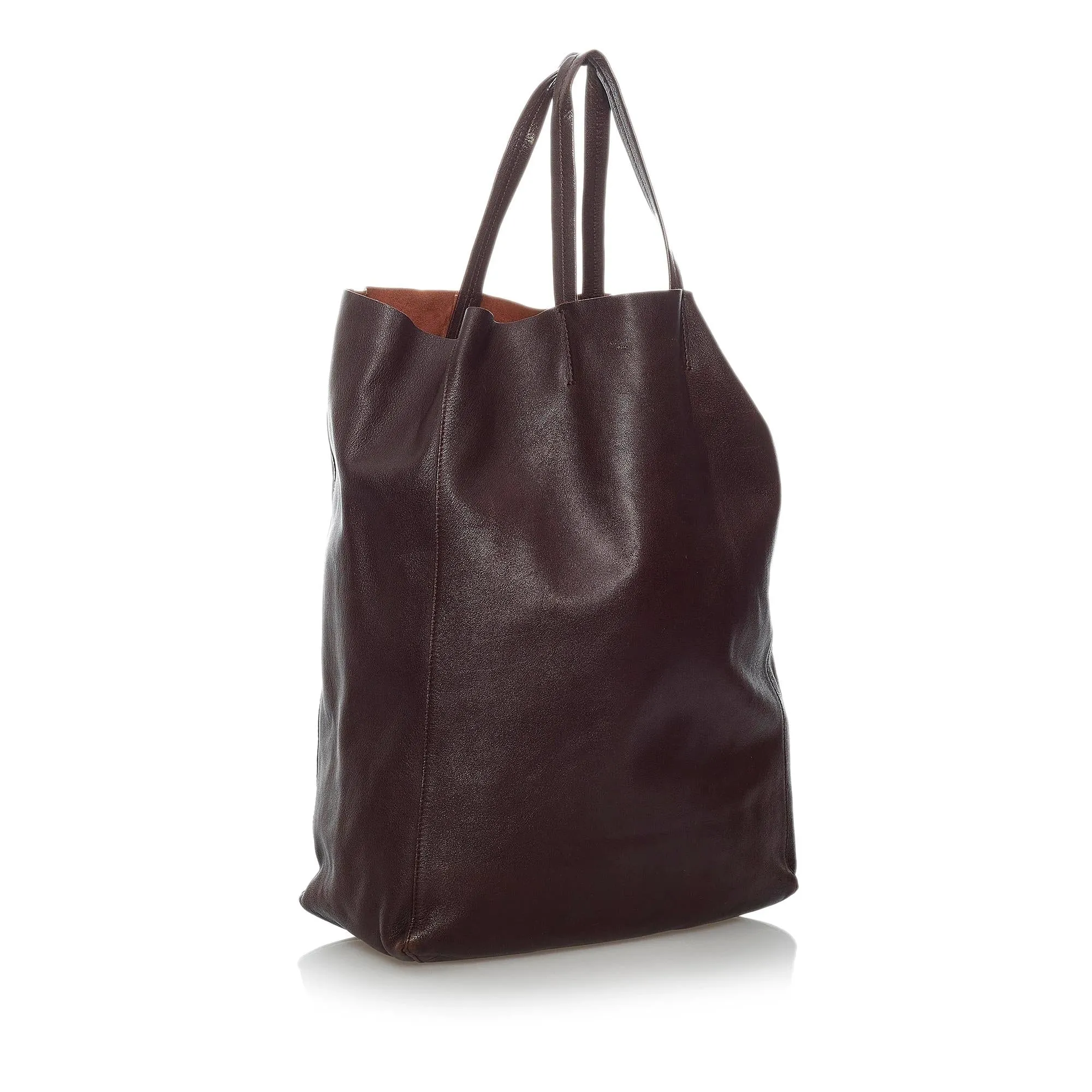 Celine Small Vertical Cabas Leather Tote Bag