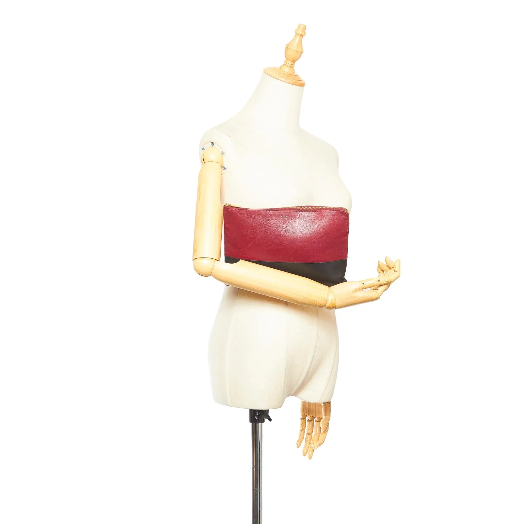 Celine Solo Bicolor Leather Clutch Bag (SHG-25911)
