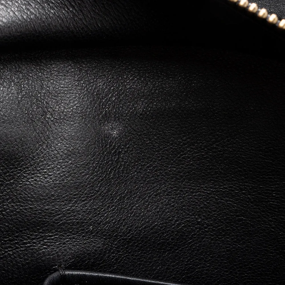 Celine Tricolor Leather Canvas Mini Luggage Tote