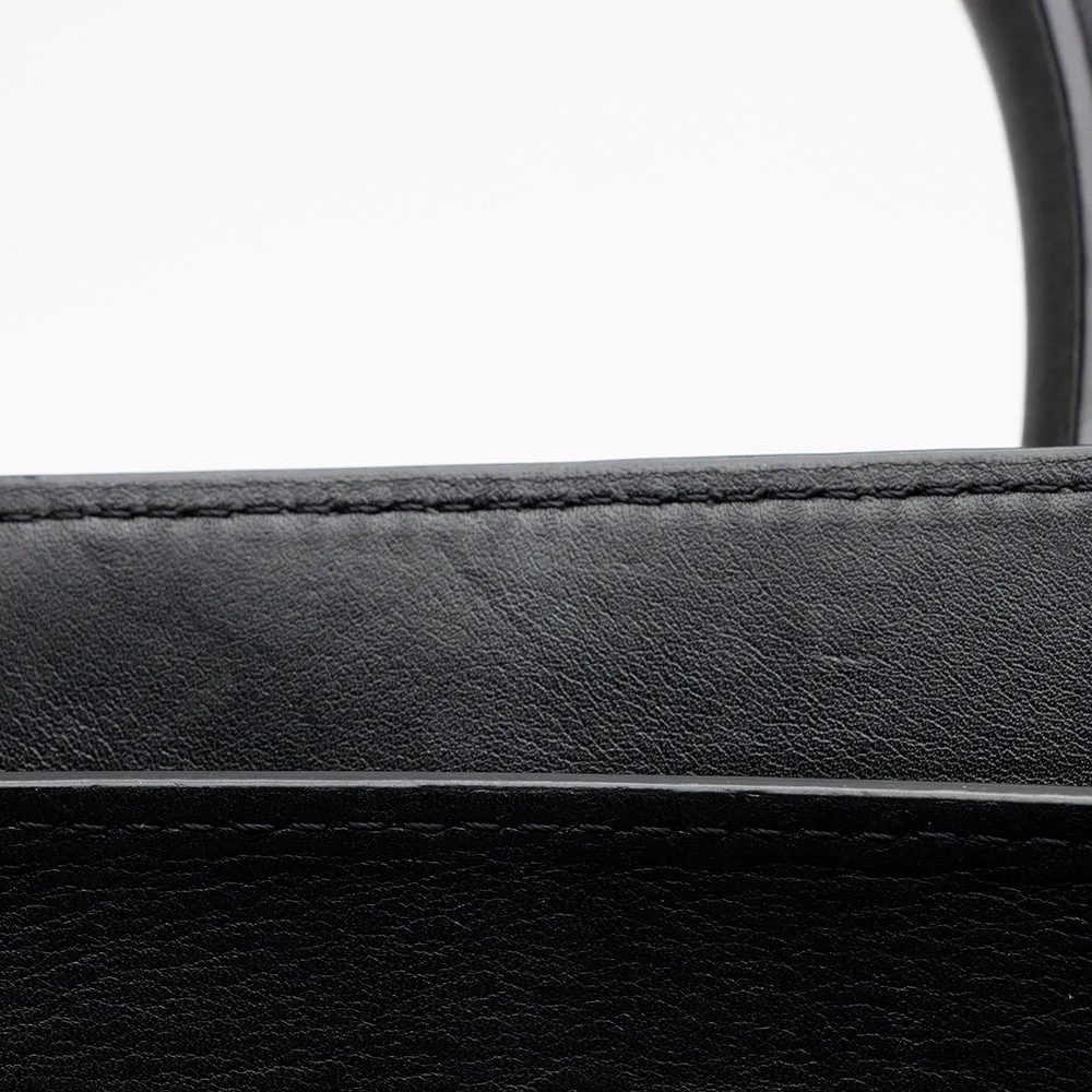 Celine Tricolor Leather Canvas Mini Luggage Tote