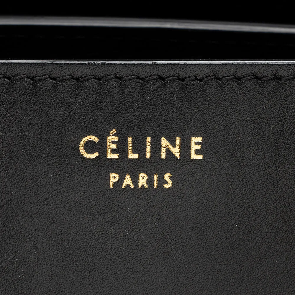 Celine Tricolor Leather Canvas Mini Luggage Tote
