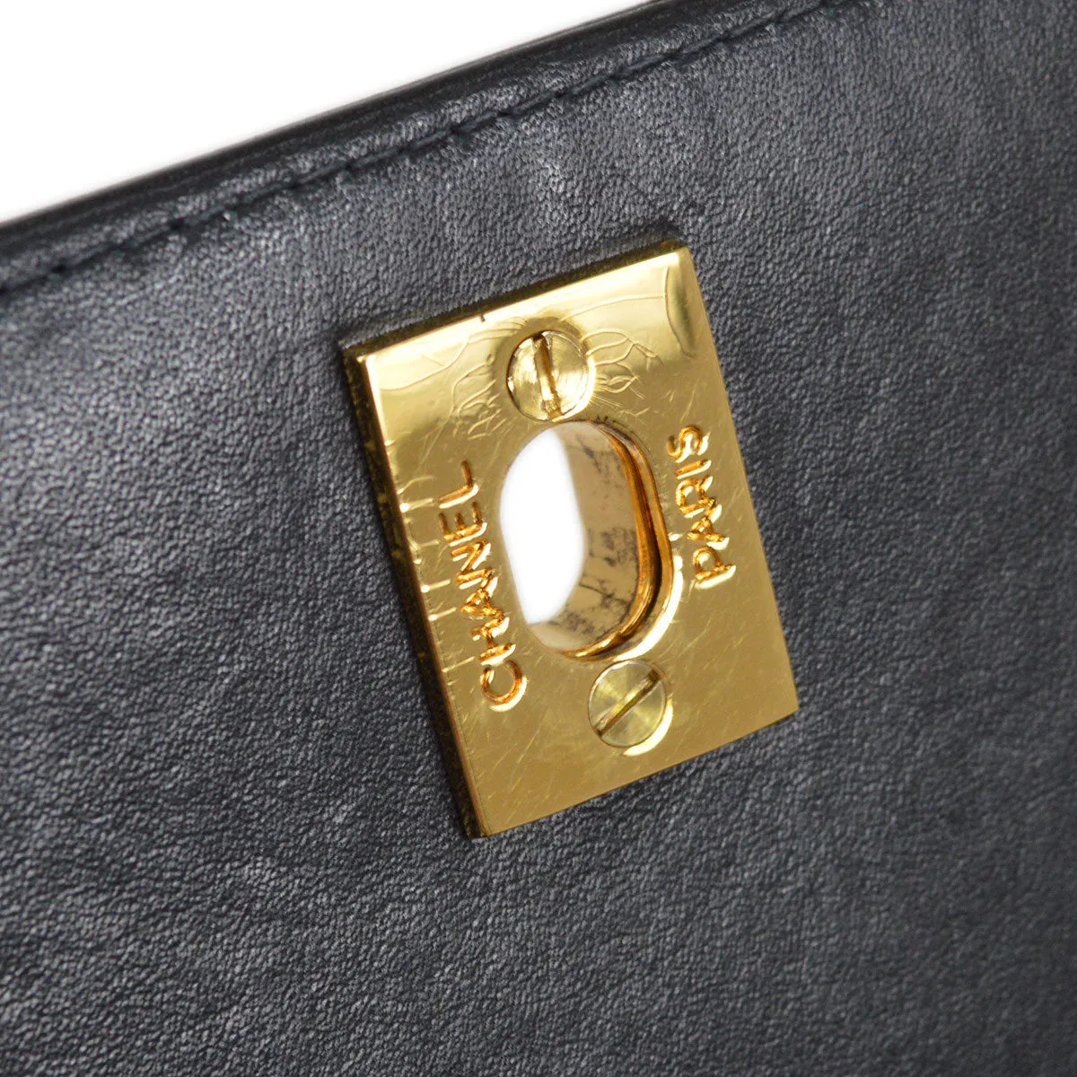 Chanel 1991-1994 CC Flap Maxi Black Lambskin 65023