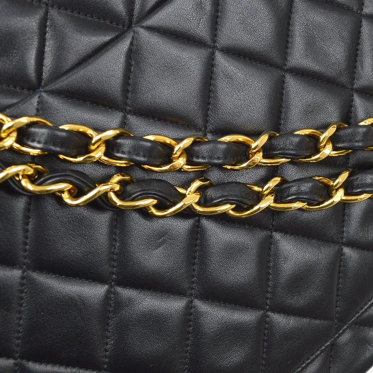 CHANEL 1994-1996 Classic Flap Maxi Black Lambskin 70688