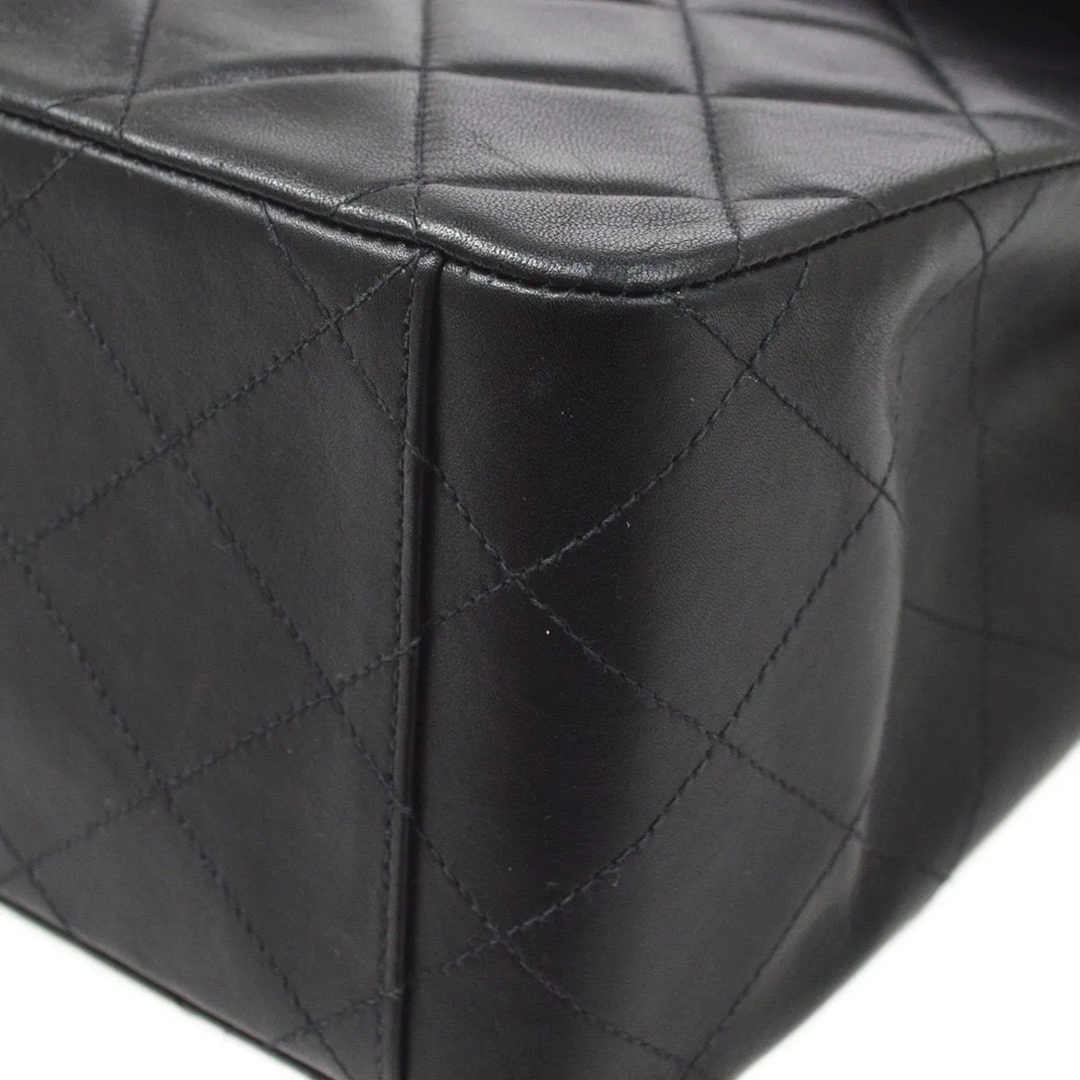 CHANEL 1994-1996 Classic Flap Maxi Black Lambskin 70688