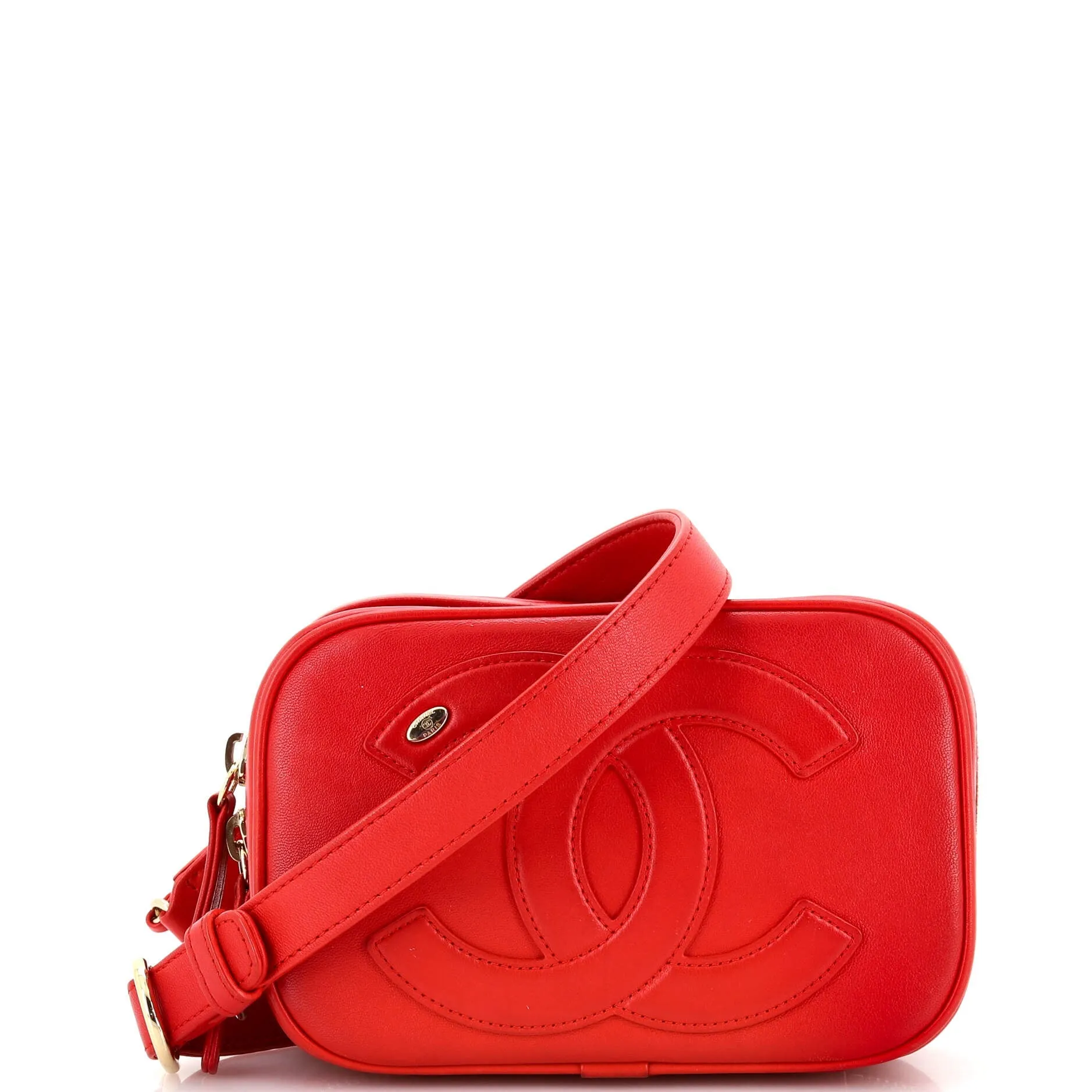 CHANEL CC Mania Zip Around Belt Bag Lambskin