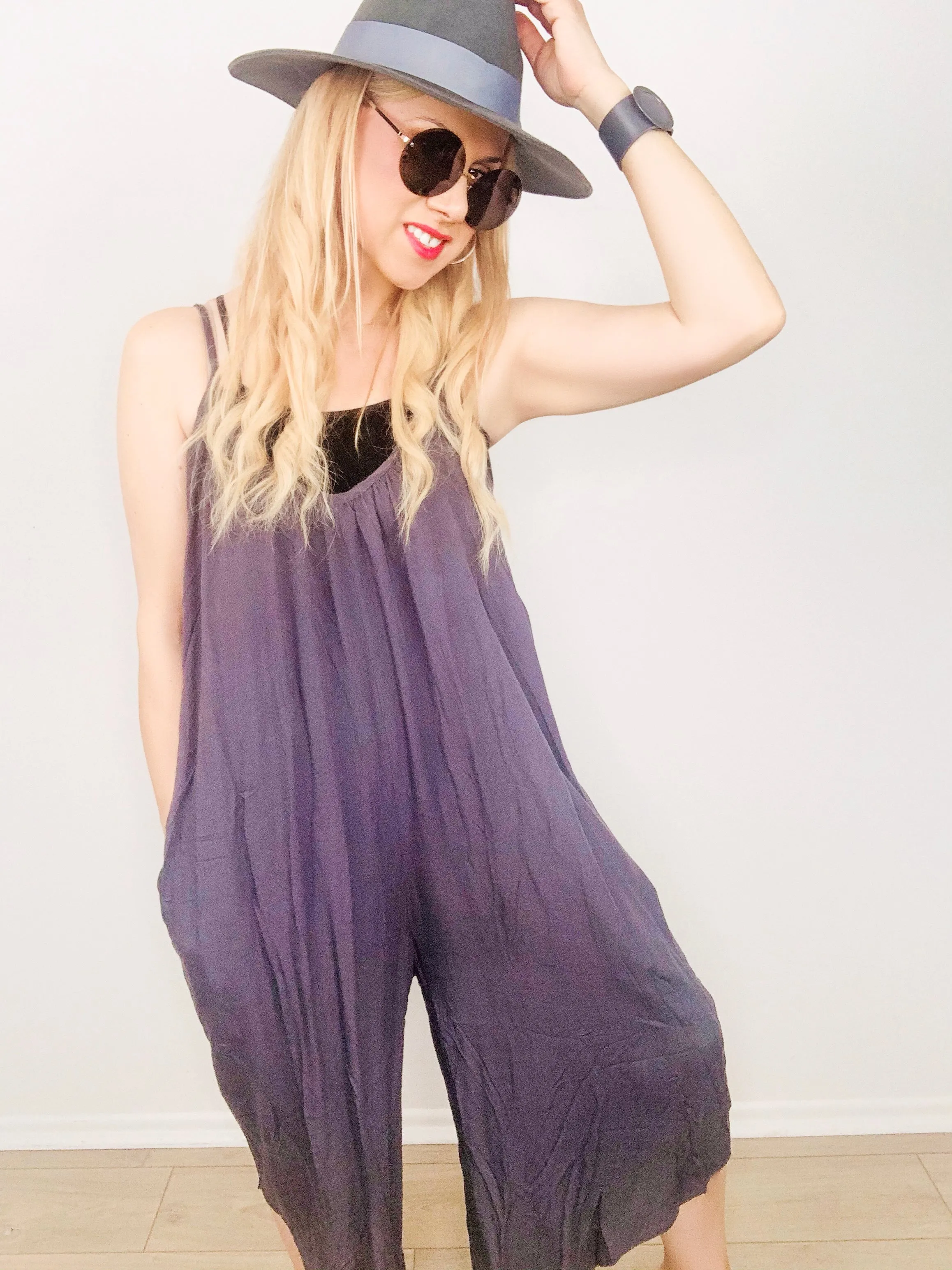 Charcoal Loose Fit Jumpsuit