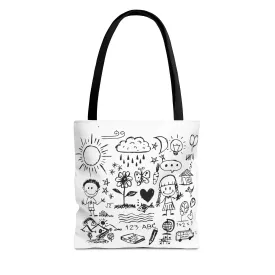 Children Hand Draw Tote Bag (AOP)