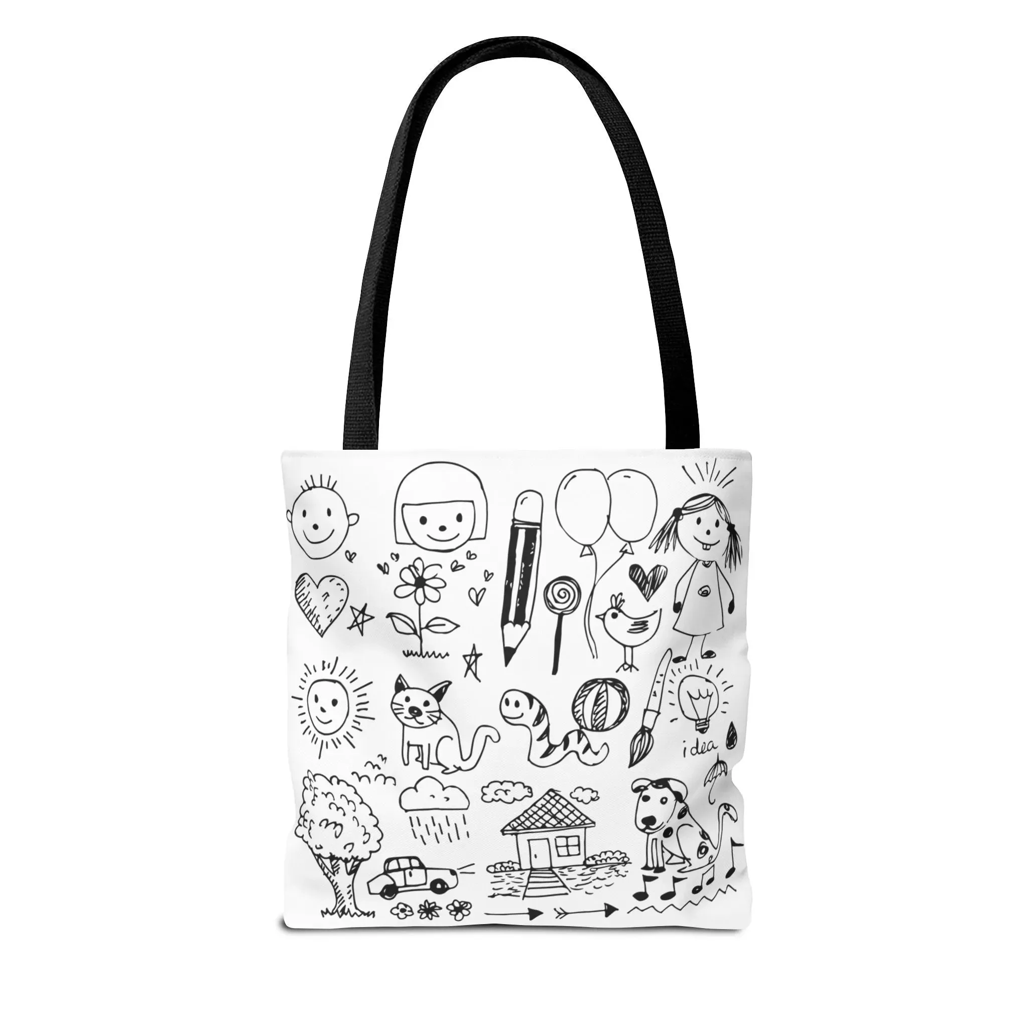Children Hand Draw Tote Bag (AOP)