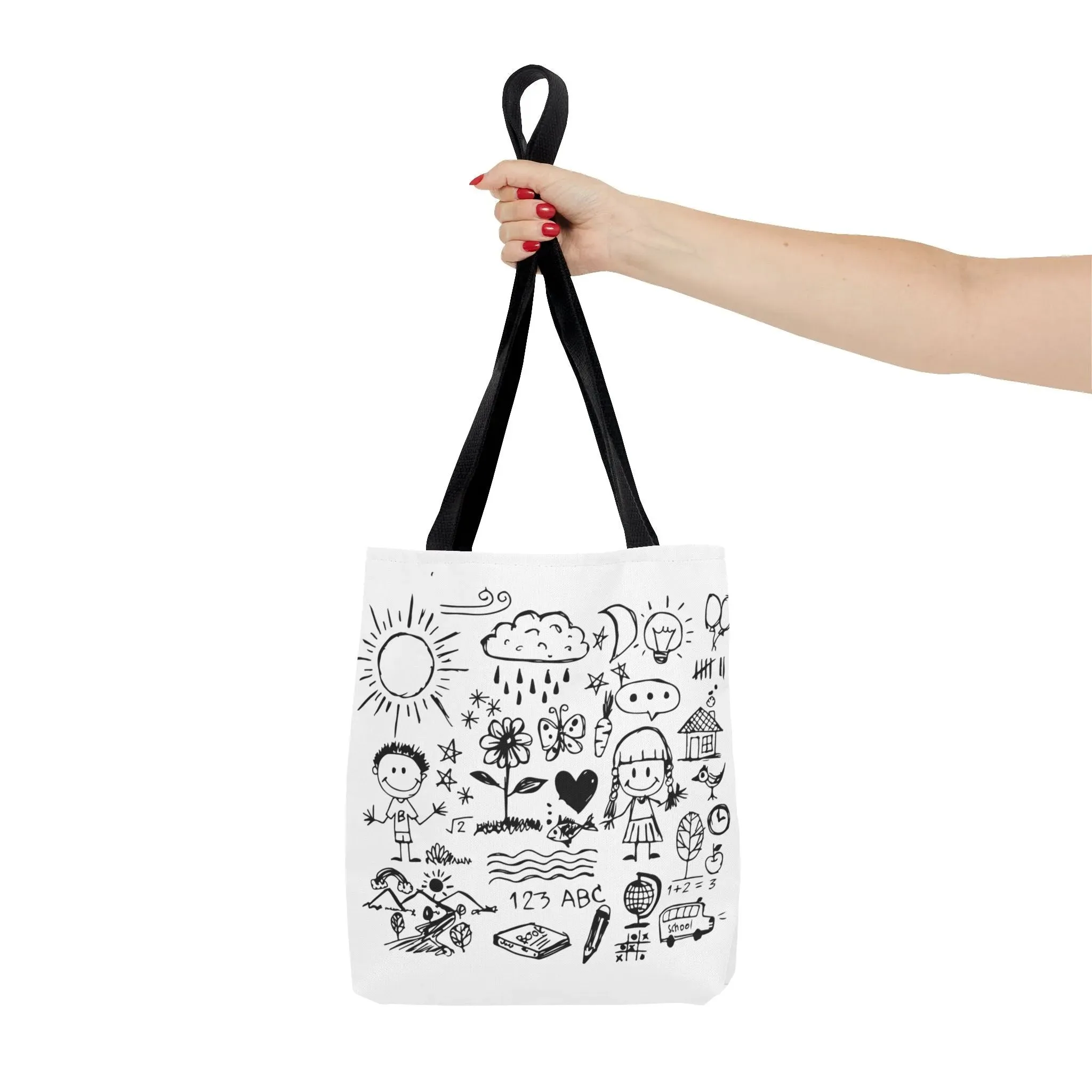 Children Hand Draw Tote Bag (AOP)